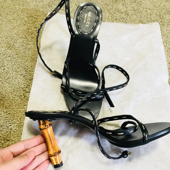 Gucci Shoes - Authentic Gucci Sandal 4”heels Bamboo.